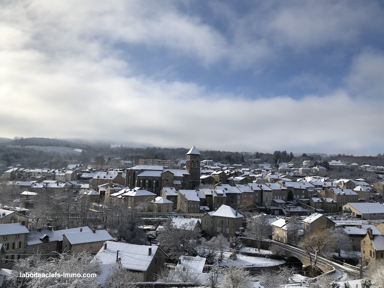 Eymoutiers magique sous la neige